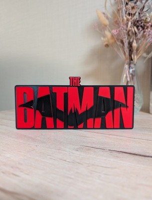 THE BATMAN Comics 3D Logo - Schild Plakette Dekoration Geek Film