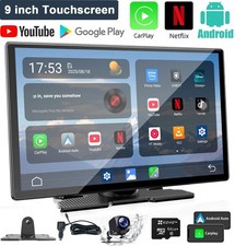 Ottocast 9" Car Touchscreen Wireless CarPlay AA Streaming Video Player Camera