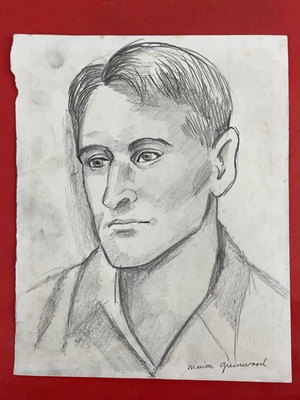 #ad Marion Greenwood Drawing on paper Handmade signed and stamped $125.00