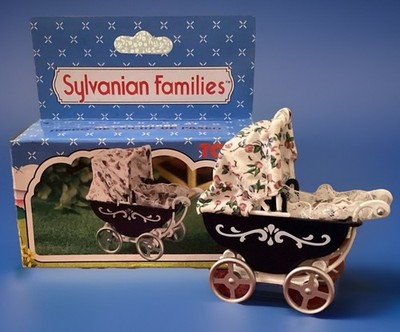 Sylvanian Families Kinderwagen Babywagen Navy Vintage 1985 TOMY 3460 Originalverpackt