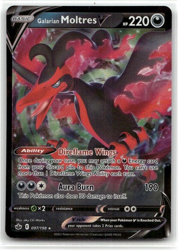 Galarian Moltres V #97/198 (Holo) (NM) SWSH06: Chilling Reign SWSH06 Pokemon
