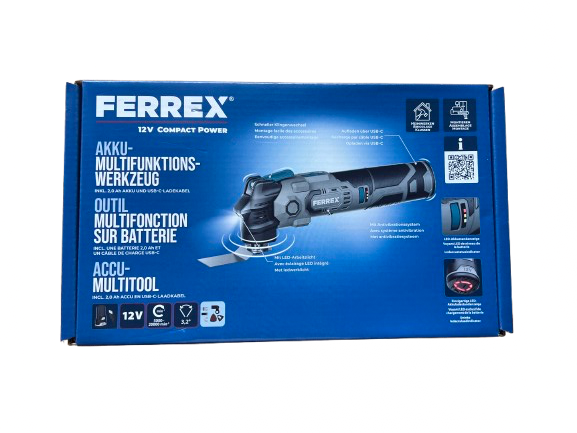Ferrex Akku Multifunktionswerkzeug Multitool 12V + Akku & Ladekabel NEU OVP-image