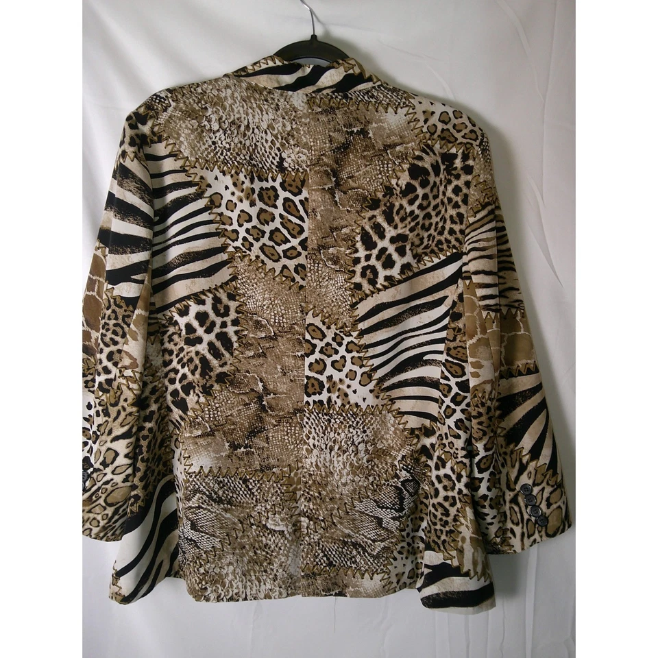 Chaqueta Blazer Chicos Patchwork Estampado Animal Mujer Talla 3 Foto 2 de 3
