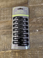 Salon Quality 14 Pc Black Snap Clips