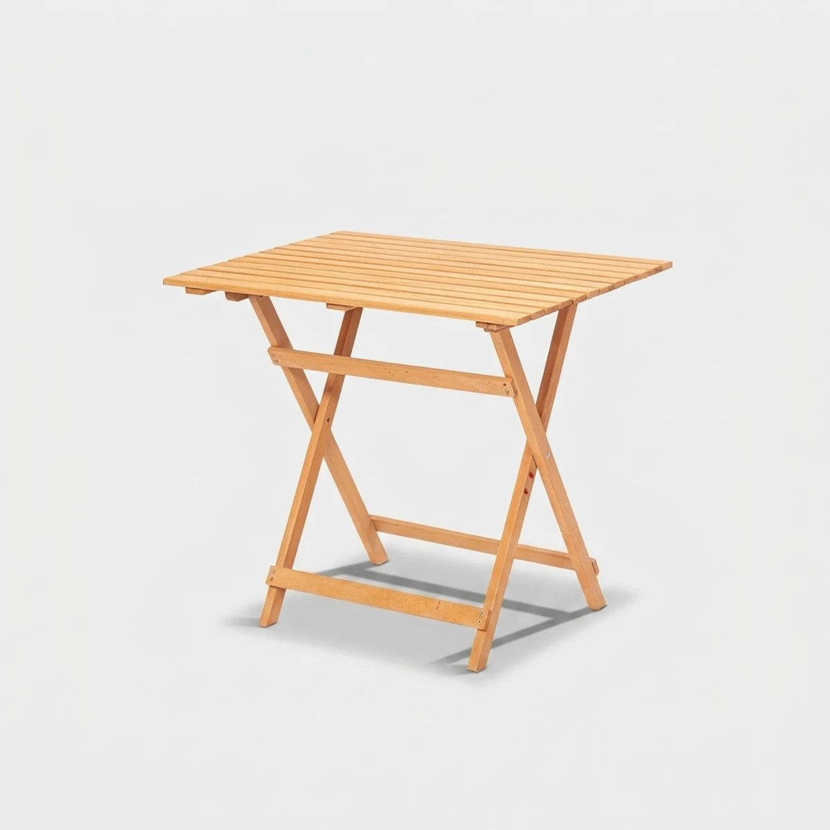Table pliable en bois de hêtre Merka 80 meuble de jardin premium