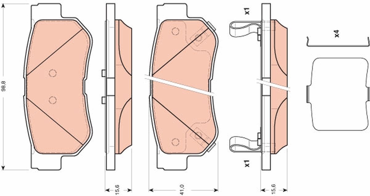 Plaquettes de frein TRW GDB3432 pour Hyundai i30 et Tucson