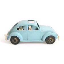 Vintage Hubley Volkswagen VW Beetle Bug Diecast Toy Car Light Blue #1480 - 7”