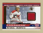2001-02 Pacific Vanguard Double Sided Saku Koivu & Teemu Selanne Jersey