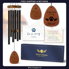 28" Pet Memorial Wind Chime for Dog or Cat Loss Sympathy Gift