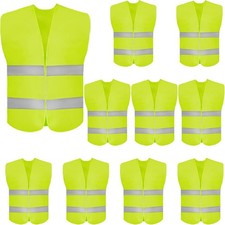 Safety Vest for Traffic Work, Running, Surveyor, Security Guard, Neon Yellow, 2