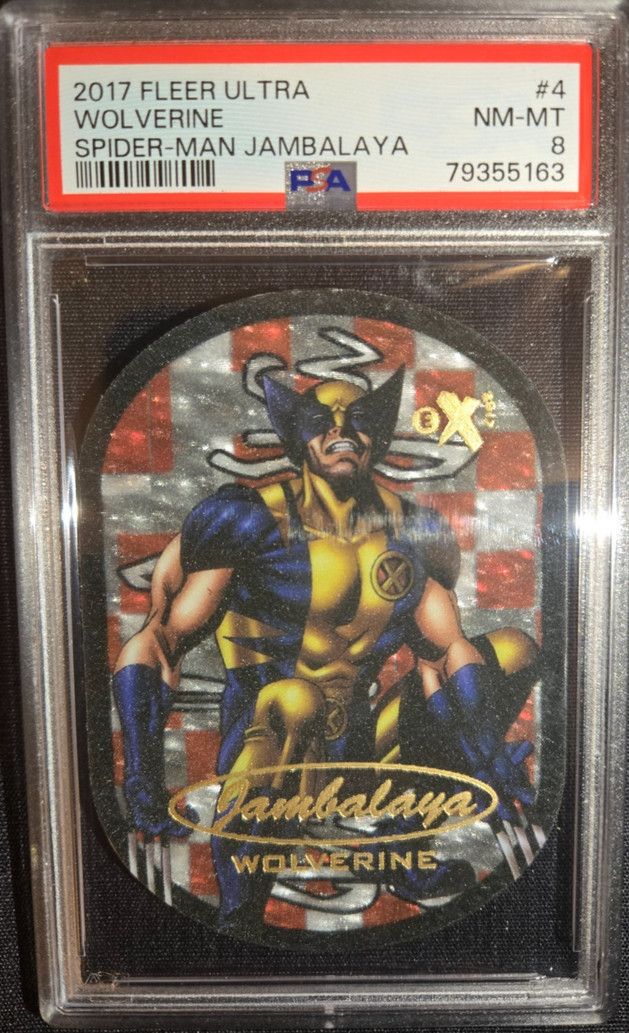 2017 Fleer Ultra Spider-Man Jambalaya Wolverine #4 PSA 8
