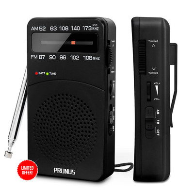 Transistorradio J-166 Batteriebetrieben UKW AM FM Radio mit Rückclip Lautspre