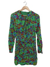 ZARA Abito a maniche lunghe Donna Abito Taglia IT 40 verde-rosso-blu