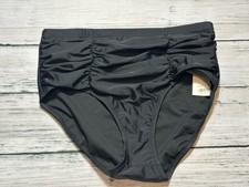 High Waist Swim Bottom Tummy Control Ruched Swimsuit Briefs