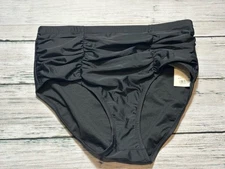 High Waist Swim Bottom Tummy Control Ruched Swimsuit Briefs