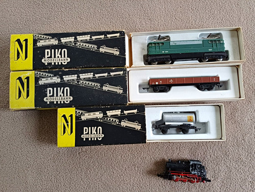 Colección PIKO vía N BoBo locomotora eléctrica SNCF vagón de mercancías + locomotora de vapor 5720/5/2 desmontaje | Condition: Gebraucht