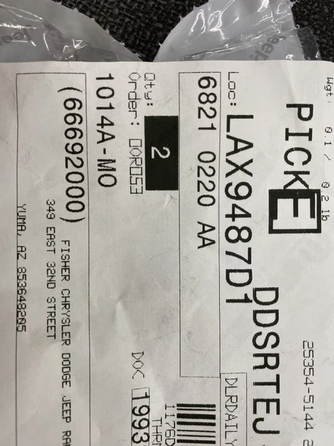 2001-10 CHRYSLER PT CRUISER 2.4L THERMOSTAT 195F OEM# 68210220AA - Image 4 of 4