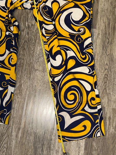 Loudmouth Golf Pants Men's 40 x 30 Blue Gold White Swirl Some Men Come To Play - Picture 9 of 10