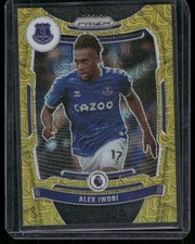 2021-22 Panini Prizm Premier League #100 Alex Iwobi Prizms Gold Mojo #/10