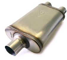 2.25" High Flow Stainless Steel Performance Two Chamber Dual Universal Muffler