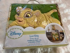 Disney Lion King Baby Crib Set Comforter Quilt 3D Print Simba, NEW Vintage