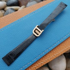 9/16" 14mm Lizard JB Champion Unused 1970s Vintage Watch Band Fold-Over Buckle