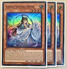 Yugioh! 3x Ichiki Sayori-Hime DOOD-EN030 Super Rare 1st Ed NM