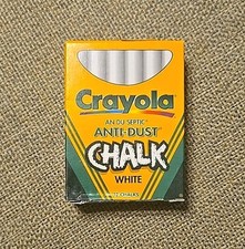 Lot Of 8 Twelve Count Boxes Of Crayola Vintage 2000 Anti Dust Chalk - White