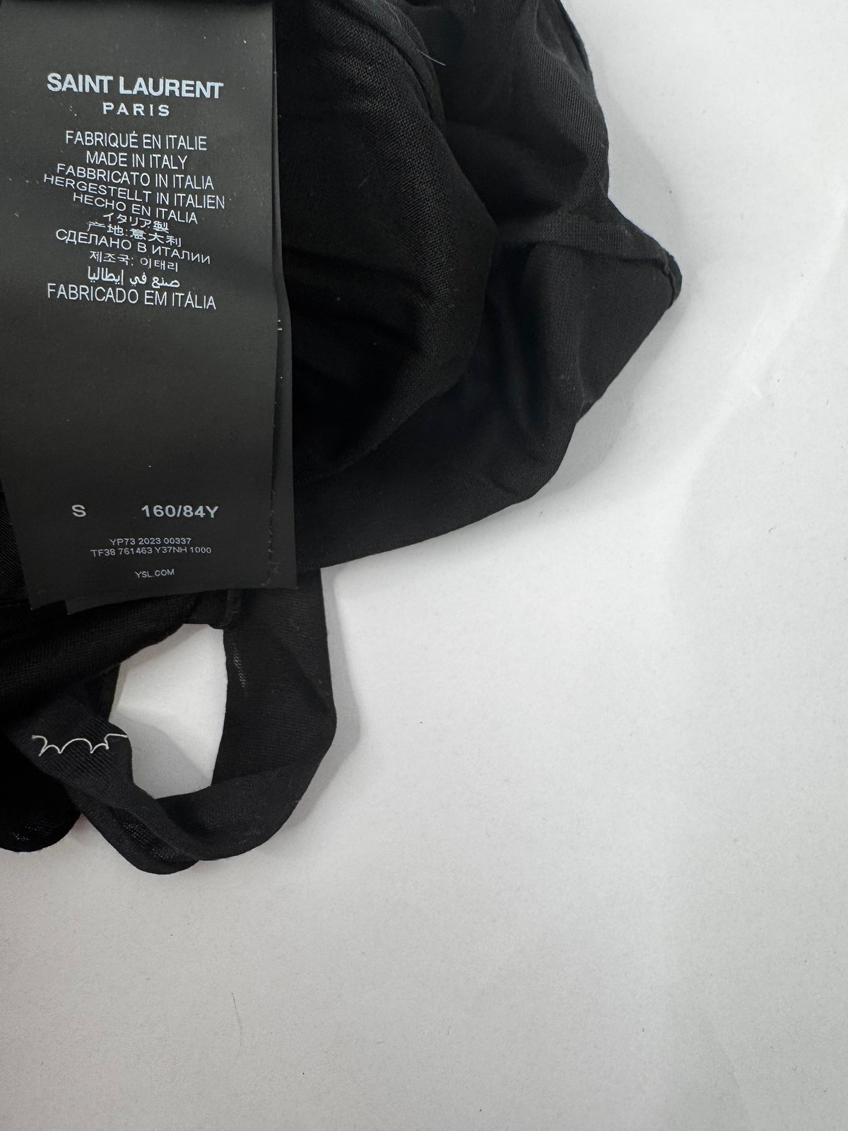 Canotta Saint Laurent in jersey di seta a tuffo taglia S (usata)