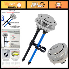 Adjustable Dual Push Toilet Tank Button - 1.89in/48mm Flushing Replacement, Comp
