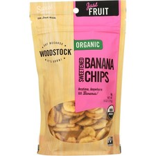 Woodstock Organic Sweetened Banana Chips 6 Oz Kosher