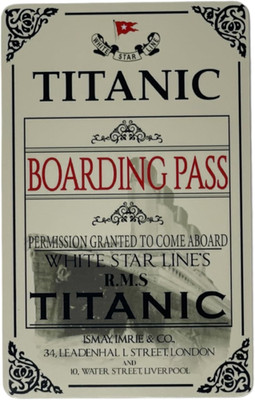 RMS Titanic Ticket ID Card Titanic Boarding Pass History