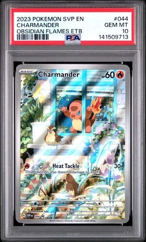 2023 POKEMON OBSIDIAN FLAMES ELITE TRAINER BOX CHARMANDER PSA 10 Gem Mint