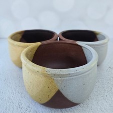 Studio Pottery Triple Condiment Server Handcr...