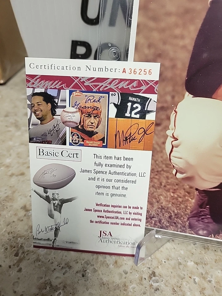 Monte Irvin AUTO 8 x 10  New York Giants Vintage Baseball Signed Photo JSA HOF - Image 3 of 3