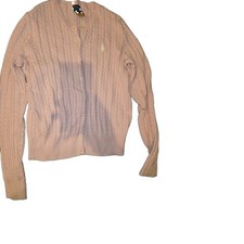 Polo Ralph Lauren Big Girl Pink Sweater Size Large 12-14