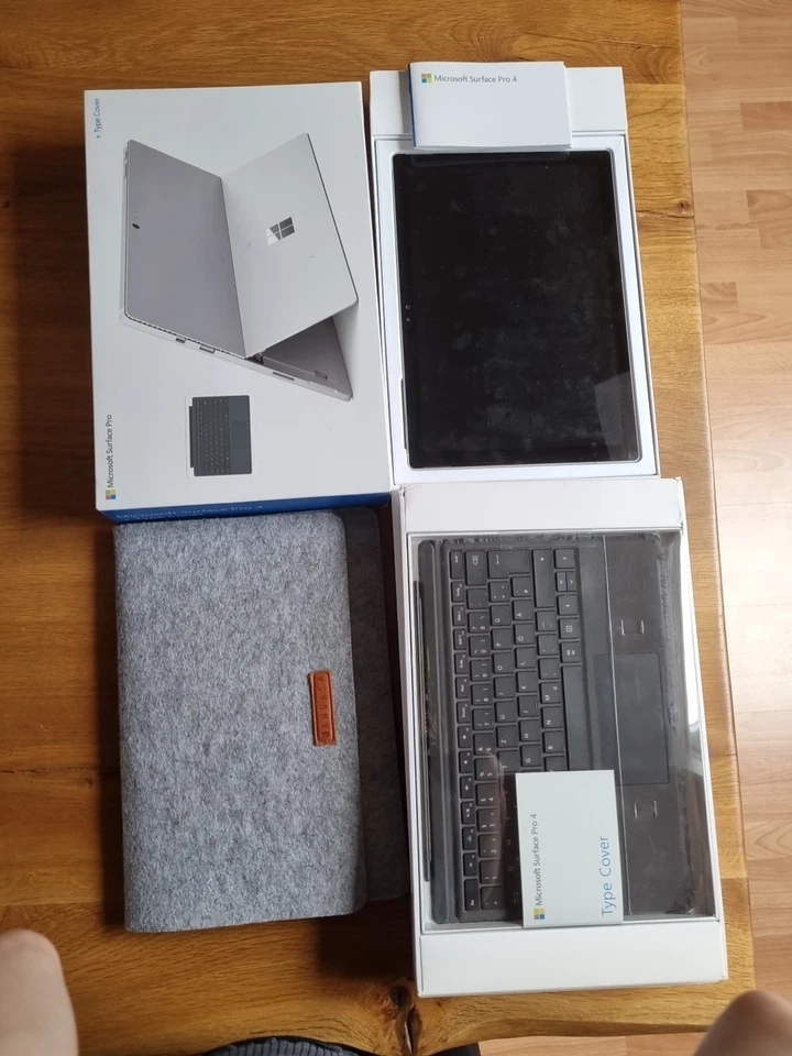 Microsoft Surface Pro 4 + Type Cover + Pen Stylet Stift und Filzhülle - Bild 3 von 4