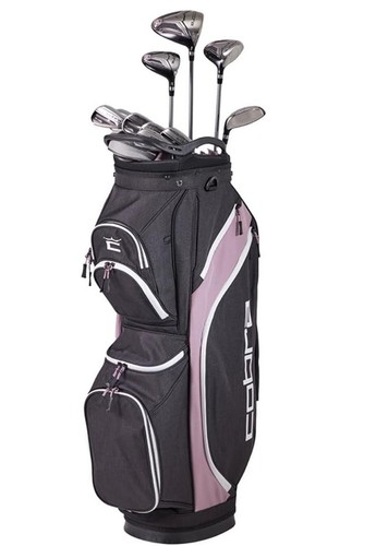 NEW 2024 Cobra Fly-XL Black/Pink Graphite Ladies Flex Complete Golf Set