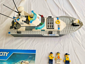 LEGO City Police Patrol Boat 60129 Retired Set - With Instructions & 3 Minifigs