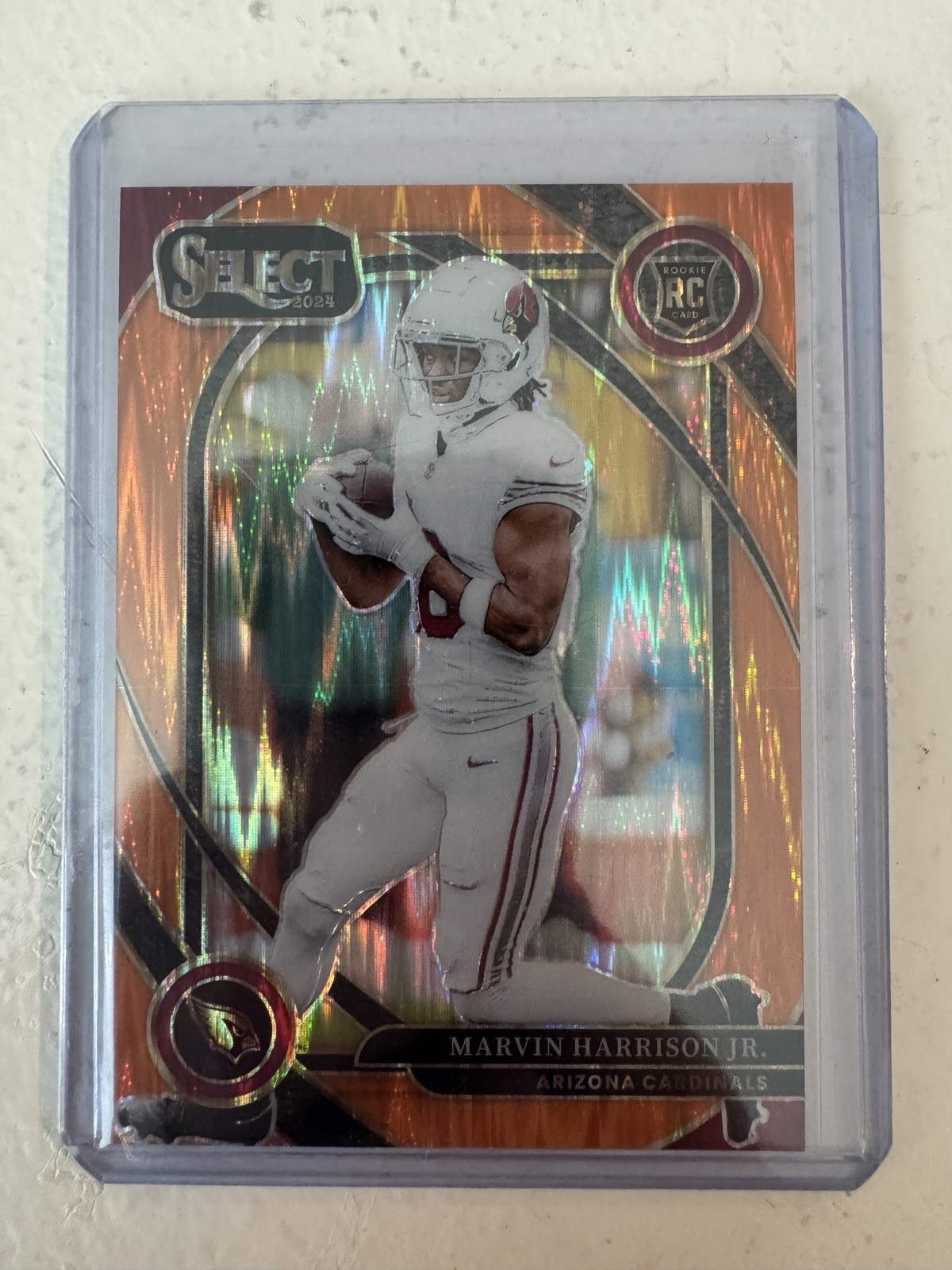 MARVIN HARRISON JR. 2024 SELECT CLUB LEVEL ROOKIE ORANGE SHOCK RC /399