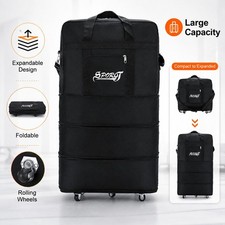 90cm Extra Large  Luggage Trolley Holdall Heavy Duty Travel Bag 5/6 Wheels UK