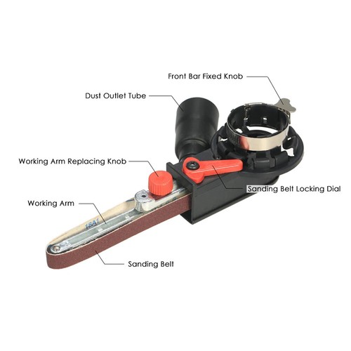 Type Angle Grinder Belt Sander Adapter DIY Sanding Belt Bandfile Dremel Tools - Picture 9 of 10