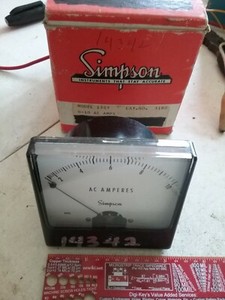 Simpson Panel 10 Amp AC Panel Meter Movement