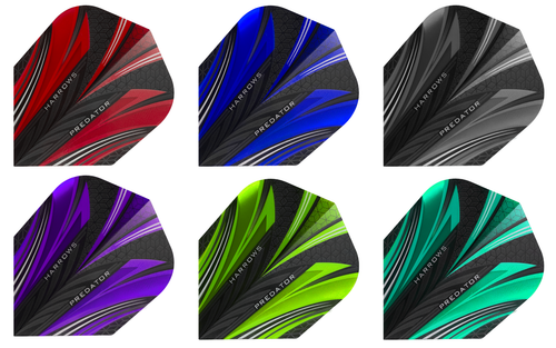 9 Harrows Prime Predator Dart Flights 3 Sets Hex Flys - Bild 2 von 5