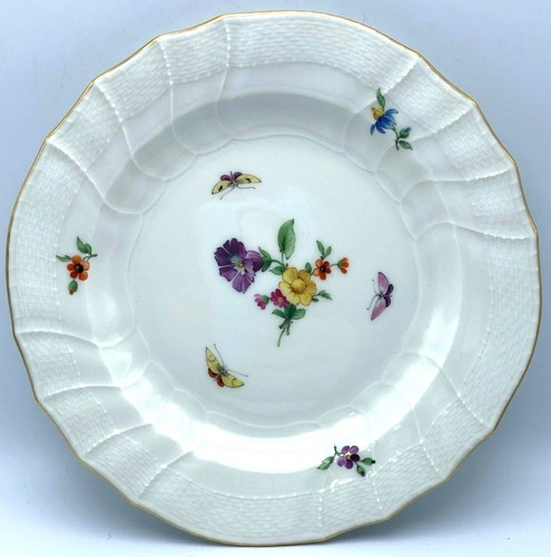 KPM Berlin Porcelain Neuosier Flowers Floral Butterflies Gold 10 Plates 7 1/4 in - Picture 3 of 13