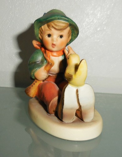 VINTAGE 63 M J HUMMEL FIGURINE SINGING LESSONS GOEBEL GERMANY DESIGN - Picture 3 of 5