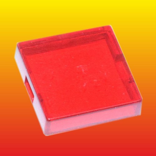 RAFI 5.49.275.036/1303 LUMOTAST 75 LOT=2 LENS RECTANGULAR RED 18 x18 FOR LAMP - Picture 1 of 2