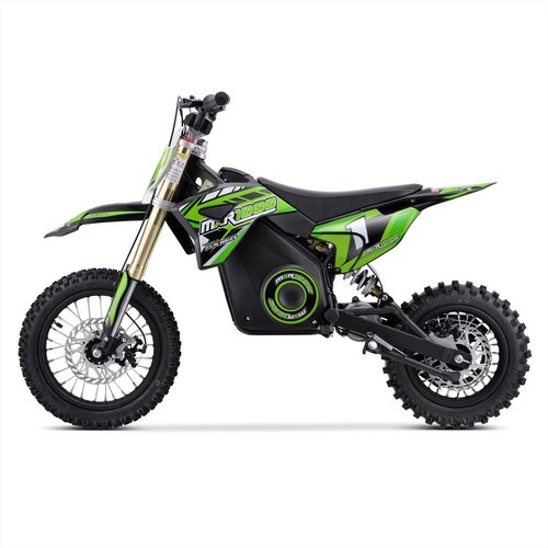 FunBikes MXR 1000w 36v Electric Motorbike 12/10 65cm Green Kids Dirt Bike - Picture 7 of 12