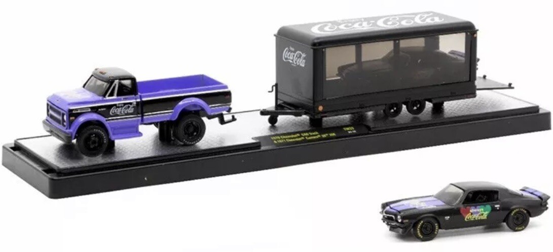 M2 MACHINES AUTO HAULERS 1970 CHEVY C60 TRUCK & 1971 CHEVY CAMARO SS 396