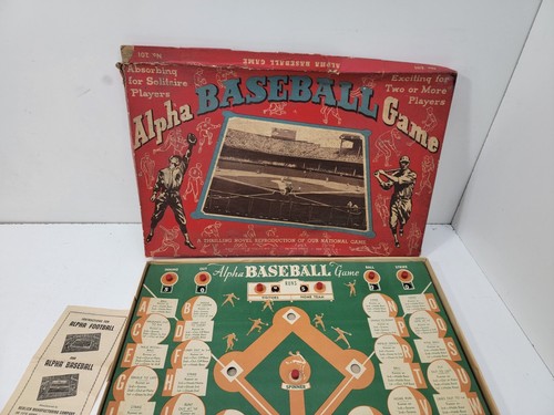 VINTAGE ALPHA BASEBALL GAME FOR SOLITAIRE PLAYERS - Picture 2 of 9
